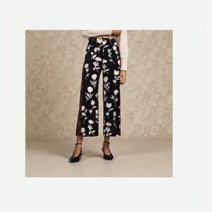 Anthropologie Colette Cropped Velvet Wide Leg Pants Maeve...